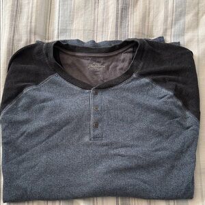 Flag & Anthem Men's Blue Henley Shirt